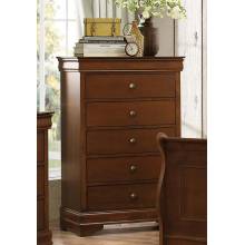 Abbeville Sleigh Chest with Hidden Drawer - Brown Cherry